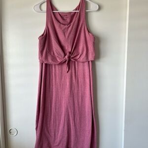 Pact Sleeveless Pink Knotted Dress